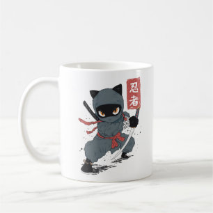 Ninja cat coffee mug
