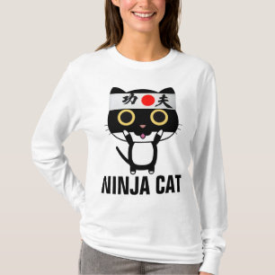 NINJA CAT Funny Mens T-shirts