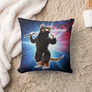 Ninja Cat in space.                                Cushion