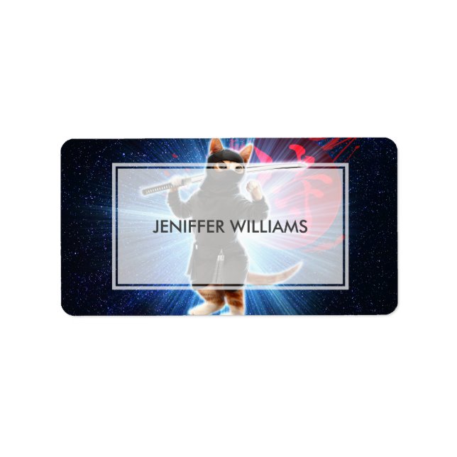 Ninja Cat in space.                                Label (Front)