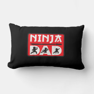 Ninja Dad Matching Family Ninja Warrior Funny Gift Lumbar Cushion