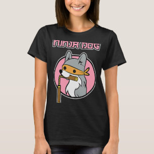 Ninja Dog for Men and Women Cute Ninja Dog T-Shirt