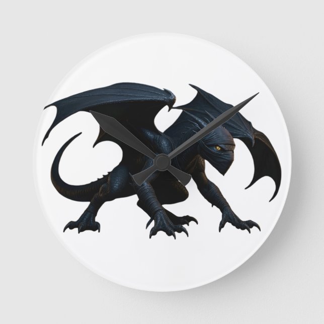 Ninja Dragon Round Clock (Front)