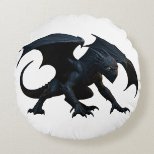 Ninja Dragon Round Cushion