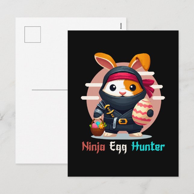 Ninja Egg Hunter Holiday Postcard (Front/Back)