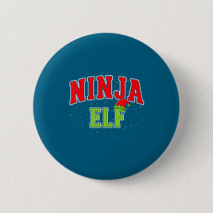 Ninja Elf Christmas Family Matching Group Xmas 6 Cm Round Badge