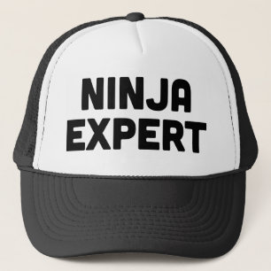 NINJA EXPERT fun ironic slogan trucker hat