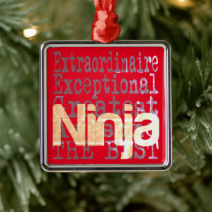 Ninja Extraordinaire Metal Tree Decoration