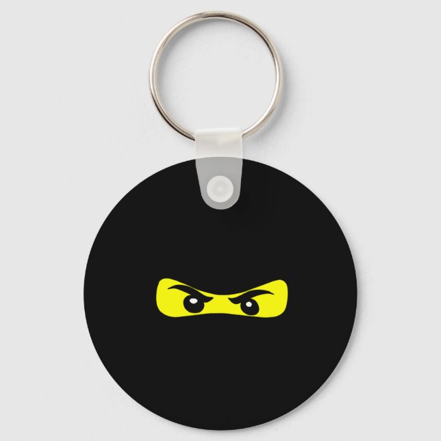 Ninja Eyes Fun Halloween Ninja Costume  Key Ring (Front)