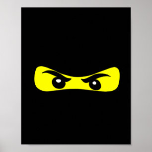 Ninja Eyes Fun Halloween Ninja Costume Poster