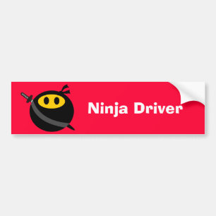 Ninja face bumper sticker