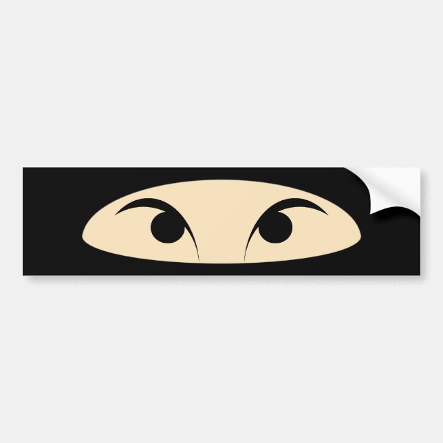 Ninja Face Bumper Sticker (Front)