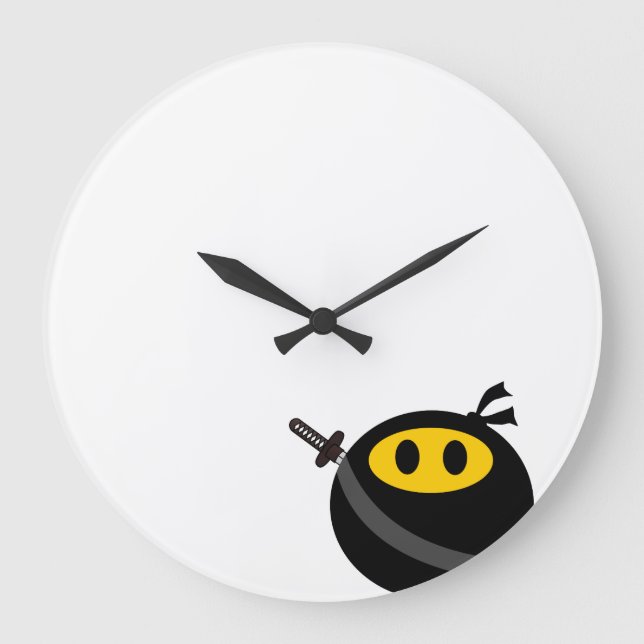 Ninja face large clock (Front)