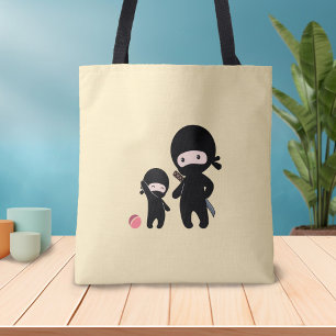 Ninja Father and Kid Tote Bag