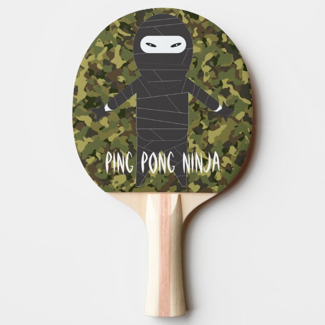 Ninja Funny Smack Talk Fun Camo  Ping Pong Paddle (Back)