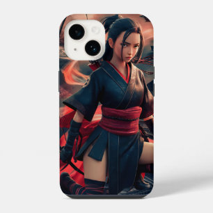 Ninja Girl Art – Dynamic and Fierce Warrior iPhone 14 Case
