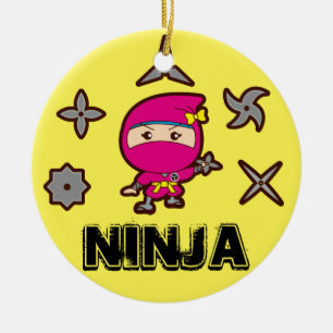 Ninja Girl Ceramic Tree Decoration