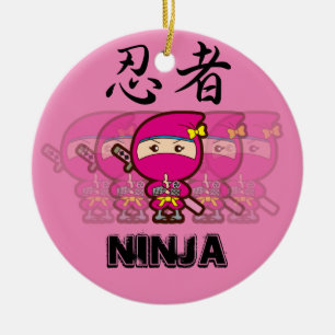 Ninja Girl Ceramic Tree Decoration