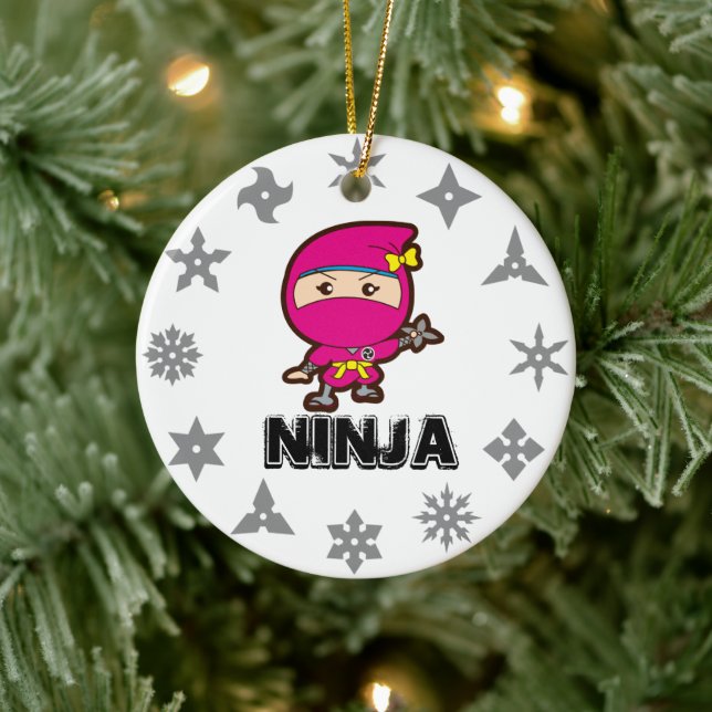 Ninja Girl Ceramic Tree Decoration (Tree)
