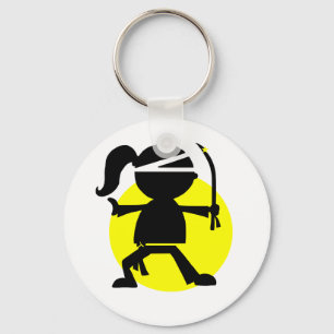 Ninja Girl Key Ring