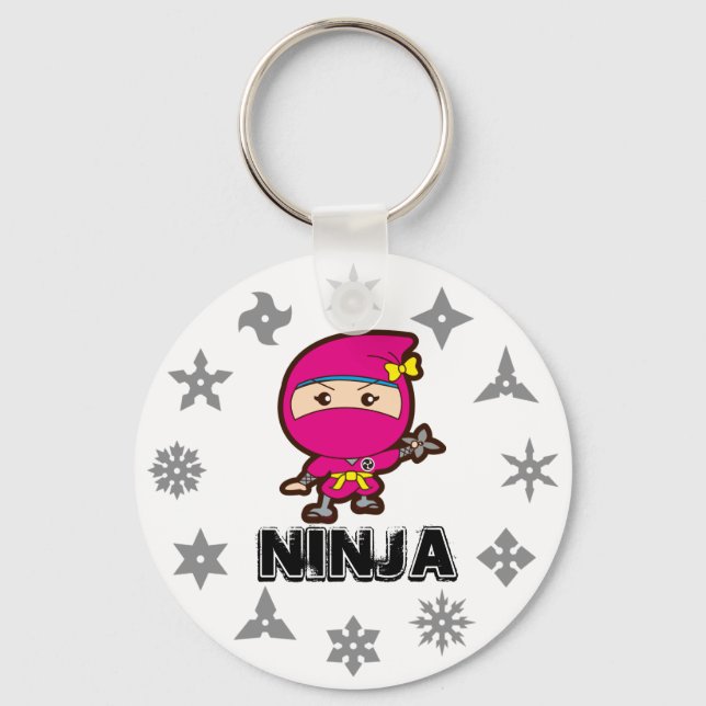 Ninja Girl Key Ring (Front)
