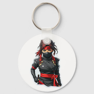 Ninja Girl Key Ring