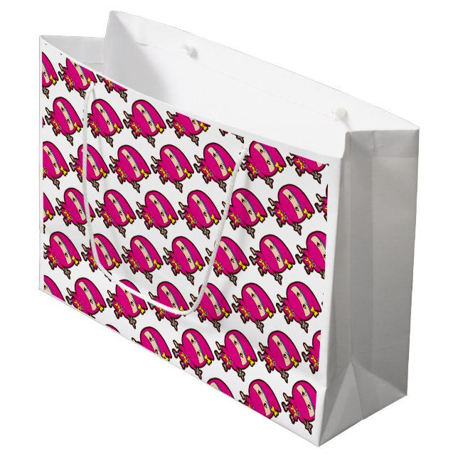 Ninja Girl Large Gift Bag (Front Angled)