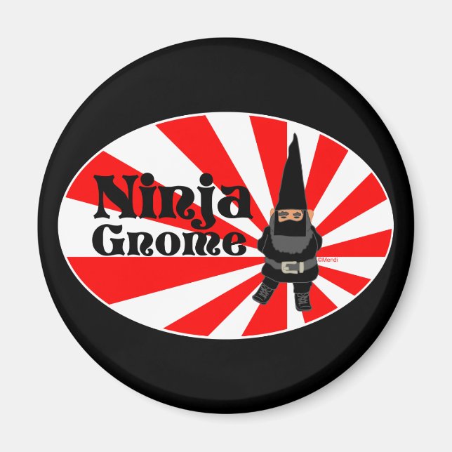 Ninja Gnome Magnet (Front)