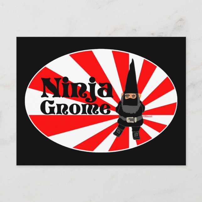 Ninja Gnome Postcard (Front)