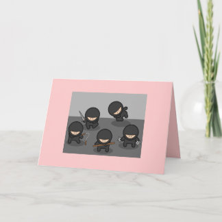 Ninja Greeting Card (Pink)