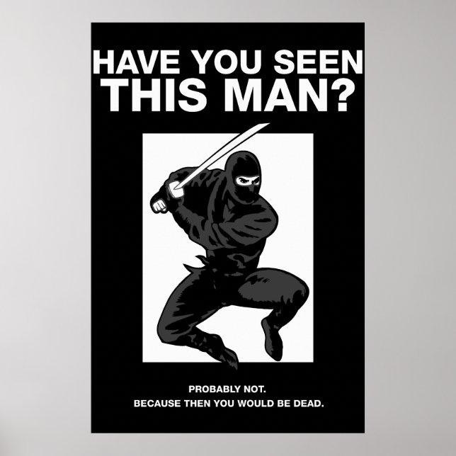 Ninja - Have You Seen This Man? Poster (Front)