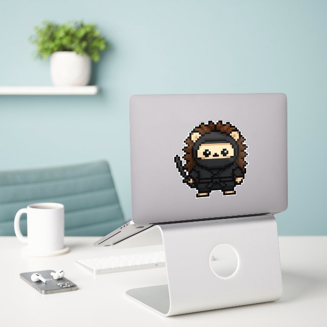 ninja hedgehog 6x6 (Laptop On Desk)