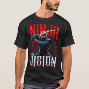 Ninja Holding Katana – Dark Urban Style Art Design T-Shirt
