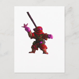 Ninja in Red Postcard