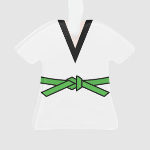 Ninja In Training Green Belt Personalised Ornament