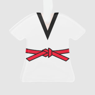 Ninja In Training Red Belt Personalised Ornament