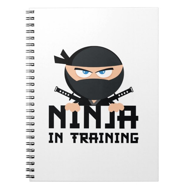 Ninja In Training Spiral Notebook (Front)