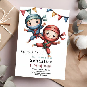 Ninja Karate Birthday  Invitation