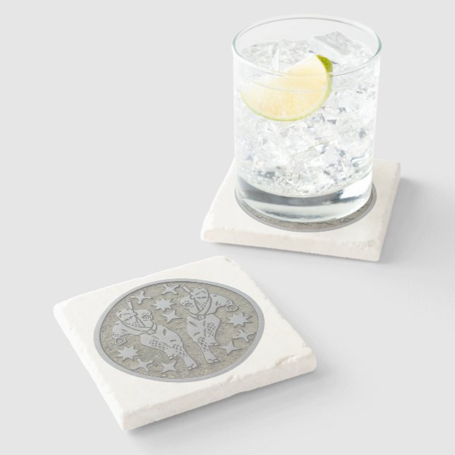 Ninja Manhole Stone Coaster (Side)