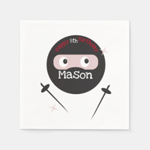 Ninja Martial Arts Karate Boys Birthday Napkin