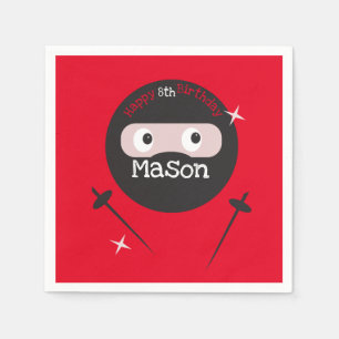 Ninja Martial Arts Karate Boys Birthday Napkin