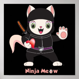 Ninja MEOW™ Poster