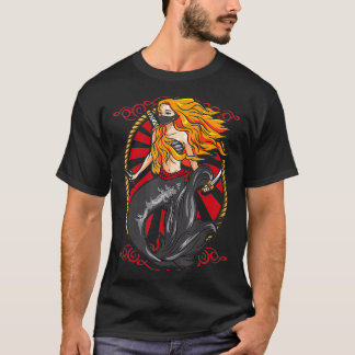 Ninja Mermaid Cool Shinobi Mercenary Warrior Grap T-Shirt