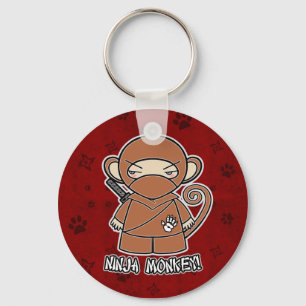 Ninja Monkey! In Red Keychain