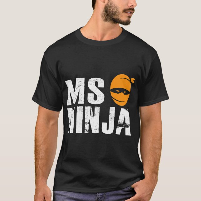 Ninja - Multiple Sclerosis Support Awareness Fight T-Shirt (Front)