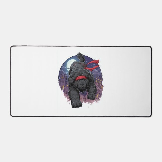 Ninja Newfie � Stealthy Big Dog Desk Mat (Front)