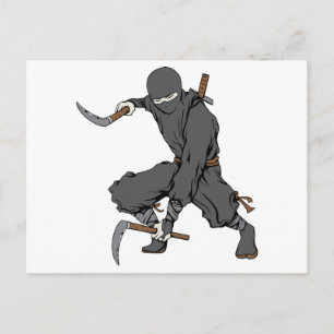 Ninja ~ Ninjas Martial Arts Warrior Fantasy Art Postcard