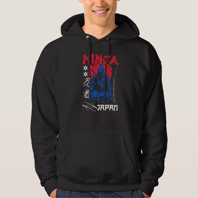 Ninja Ninjutsu Samurai Shaolin Shuriken Karate Kat Hoodie (Front)