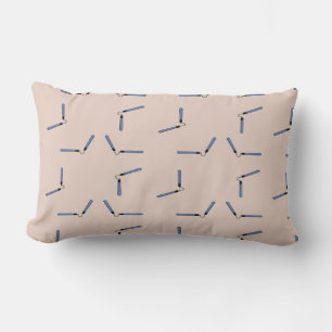 Ninja nunchaku on brown lumbar cushion