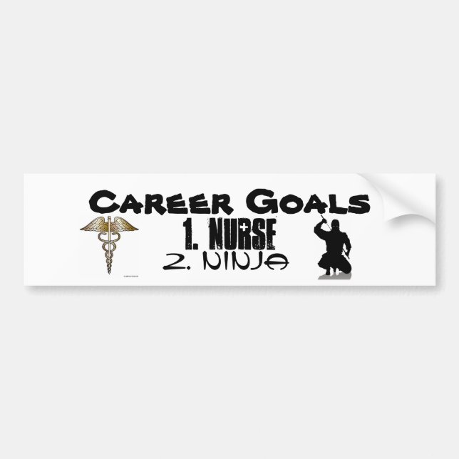 Ninja Nurse Bumper Sticker (Front)